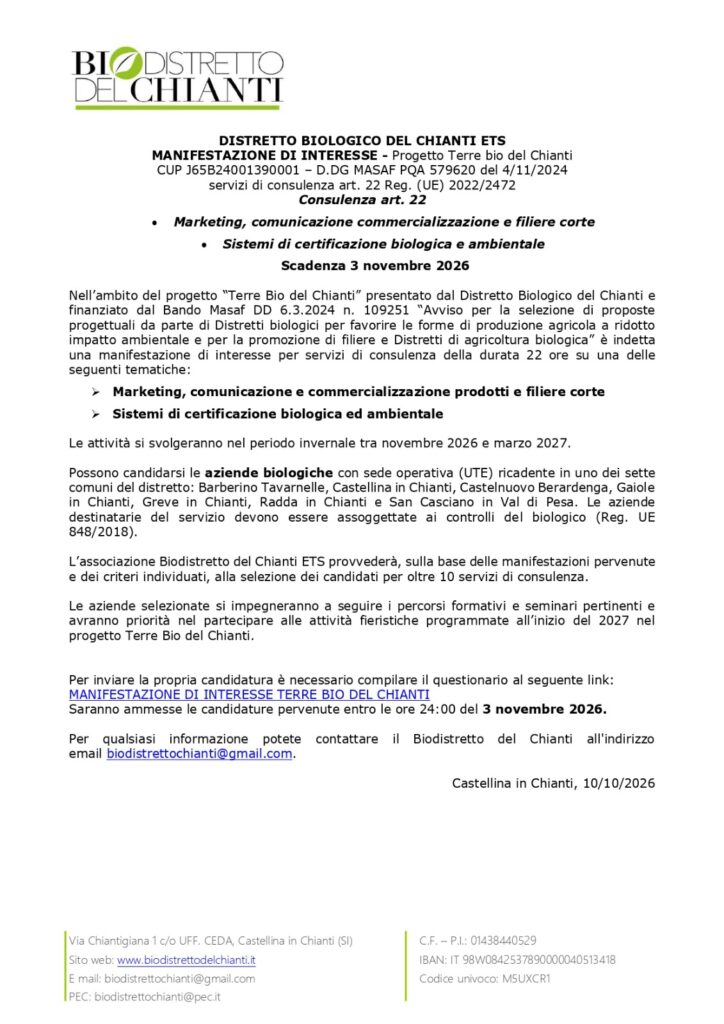 Proroga Manifestazione d’interesse – CONSULENZA